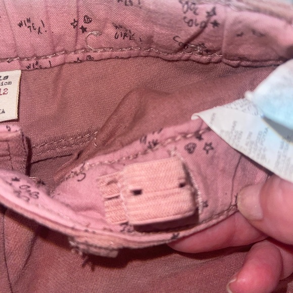 Zara Z1975 Skinny Jeans Girls Sz 11/12 Year Mauve Color Velvet Adjustable Waist - Picture 5 of 8